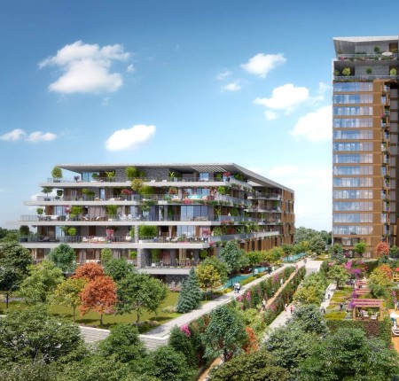 Exterior image - Investment apartments with terrace for sale near the new metro in Umraniye - Istanbul - 29655